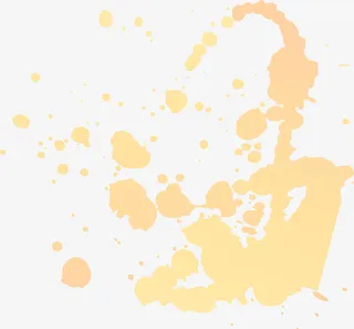 手绘黄色水花免抠