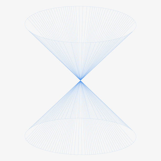 蓝色几何化学科技元素免抠