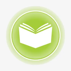 绿色渐变圆形书本LOGO免抠