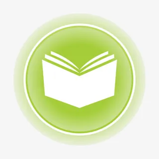 绿色渐变圆形书本LOGO免抠