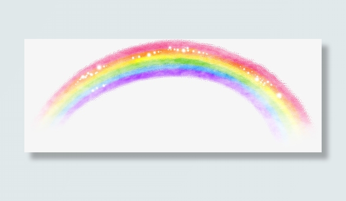 唯美精美炫酷水彩水墨彩虹免抠