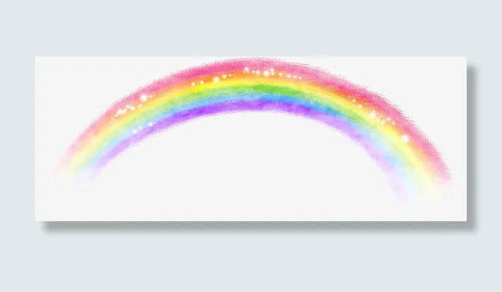 唯美精美炫酷水彩水墨彩虹免抠