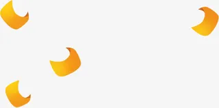 黄色渐变漂浮金币免抠