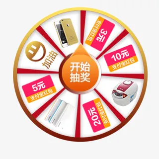 电商转盘抽奖环节抽奖奖品免抠