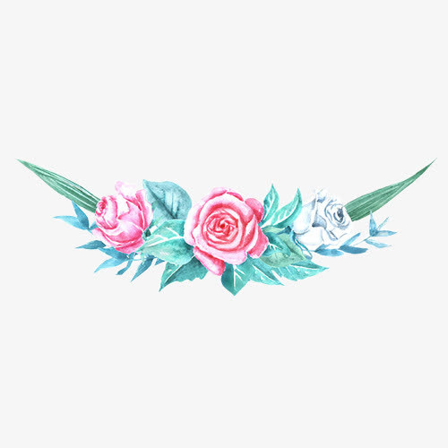 唯美手绘花免抠