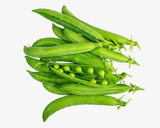 新鲜能绿色的豌豆免抠