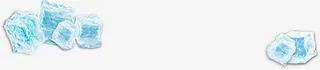 蓝色卡通纯净冰块免抠