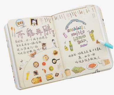 手绘创意手账本免抠