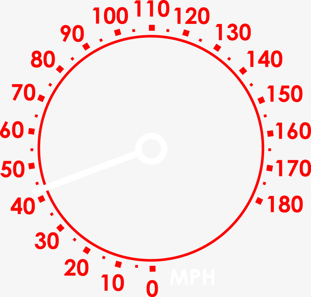 矢量红色仪表盘免抠
