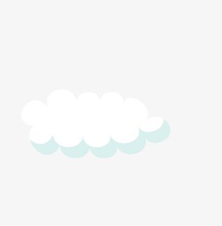 白色简约云朵装饰图案免抠