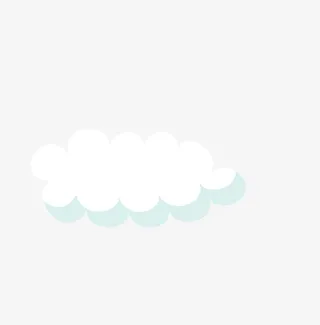 白色简约云朵装饰图案免抠