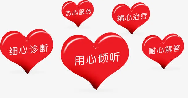 五个用心服务免抠