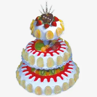 三层水果蛋糕免抠