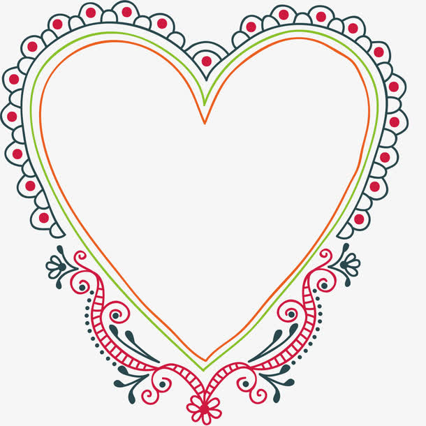 心形边框免抠