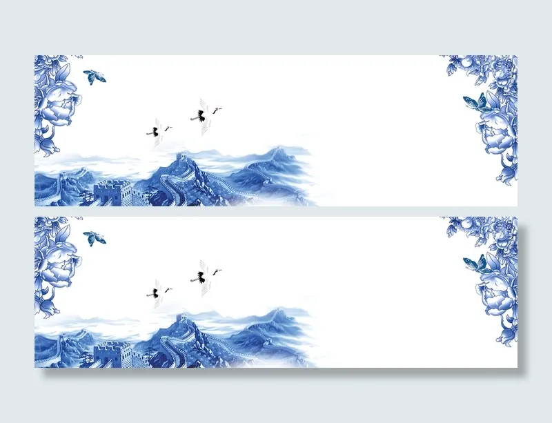 青花瓷创意电商淘宝banner高清