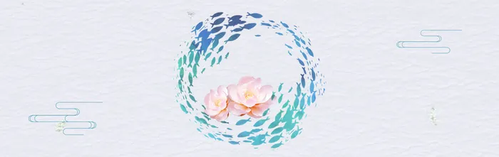 夏季小清新蓝色海报背景高清