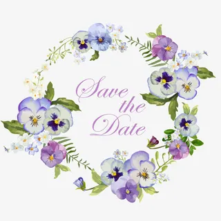 婚礼装饰花环设计免抠