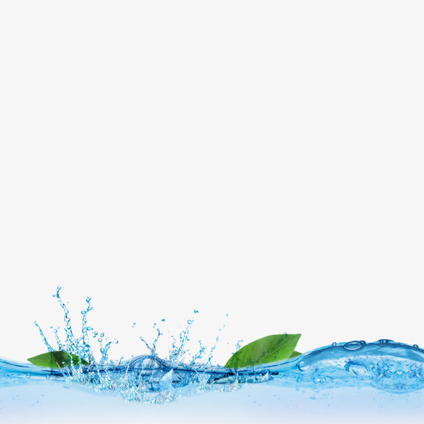 水效果元素绿叶漂浮免抠