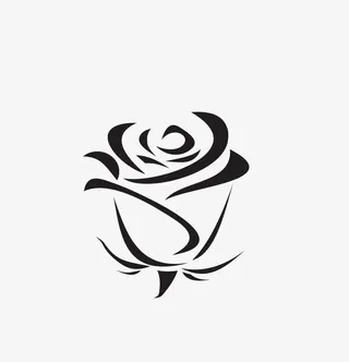 手绘印花玫瑰免抠