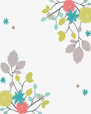 卡通手绘清新树枝免抠