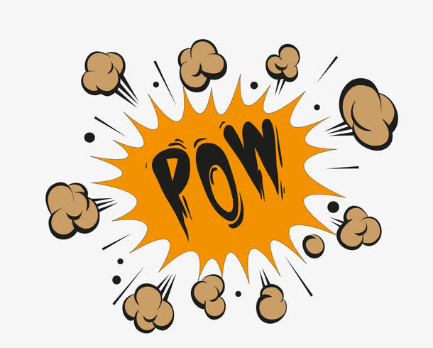 卡通爆炸云雾颗粒素材免抠