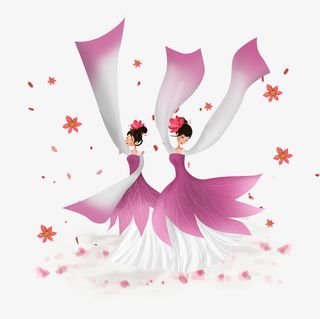 手绘古代美女人物5免抠