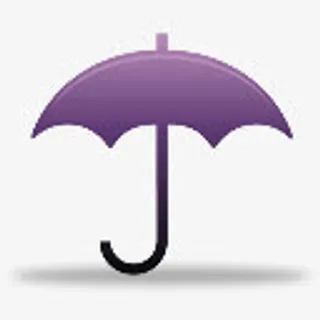 紫色雨伞左上角图标免抠