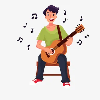 弹吉他的男孩免抠