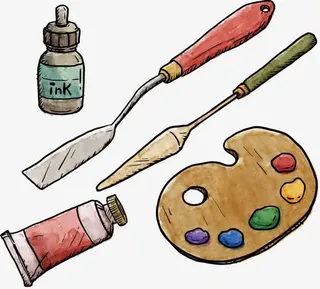 矢量手绘绘画免抠