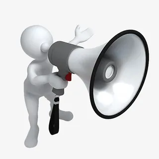 拿着喇叭的小人免抠