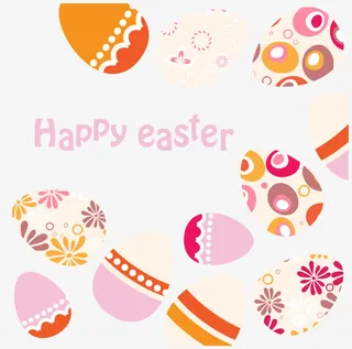 复活节彩蛋底纹免抠