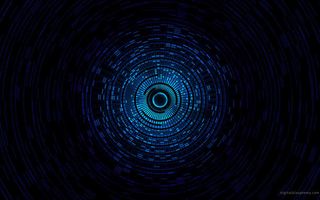 蓝色圆形数据海报背景