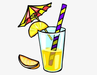 卡通橘子果汁免抠