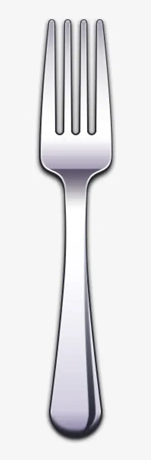 银色叉子免抠