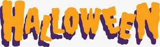 橙色万圣节字母免抠