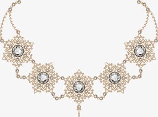 金色宝石项链免抠