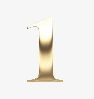 金色数字1免抠
