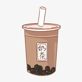 手绘奶茶插画母免抠