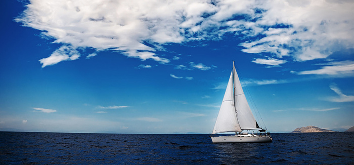 远航风景蓝色旅游海报背景高清