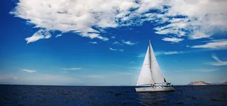 远航风景蓝色旅游海报背景高清