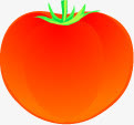 手绘红色卡通西红柿免抠