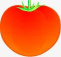 手绘红色卡通西红柿免抠