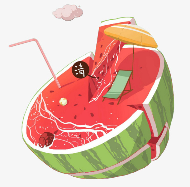 西瓜夏日. 元素 PNG 素材 夏 立夏免抠