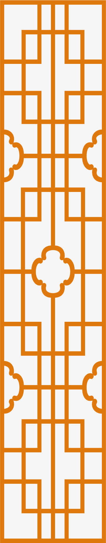 线条古典古风窗棂免抠