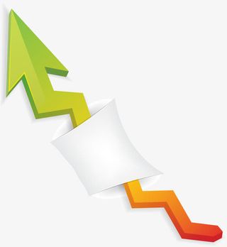 矢量手绘向上箭头免抠