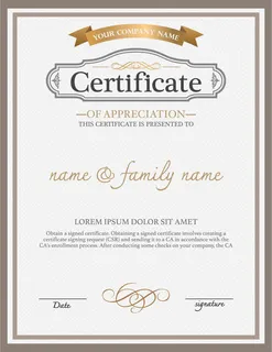 英文培训证书免抠