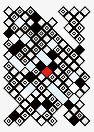 矢量黑白格免抠