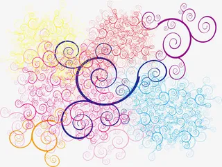 彩色纹理矢量图免抠