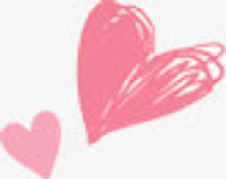 线条粉色小爱心免抠手绘/卡通手绘元素