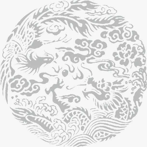 龙凤传统花纹免抠